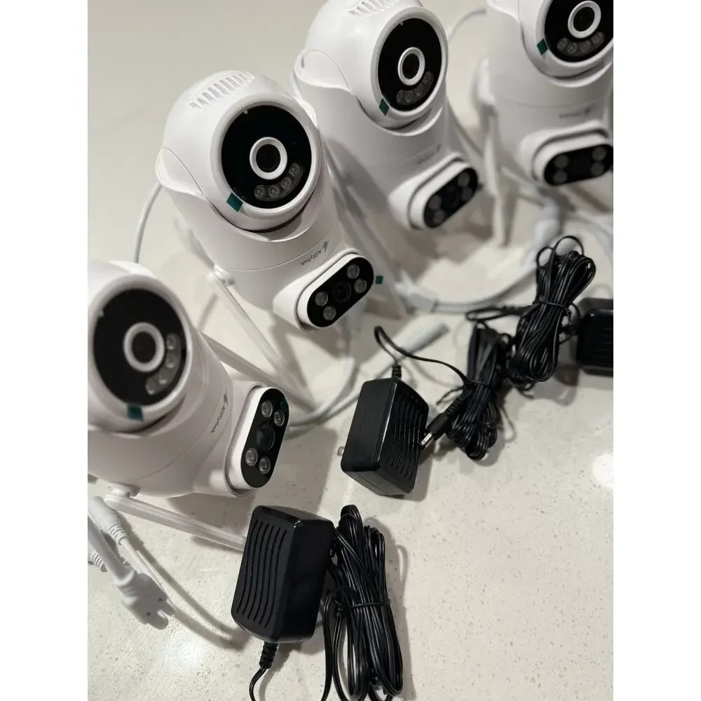 Kittyhok 2K PTZ Wireless Security Camera System 4 Cam 10” Monitor WiFi